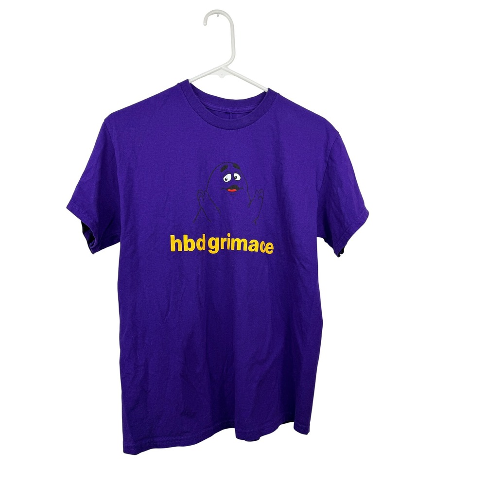 McDonalds Grimace HBD Purple Graphic T-Shirt Mens Medium Shirt